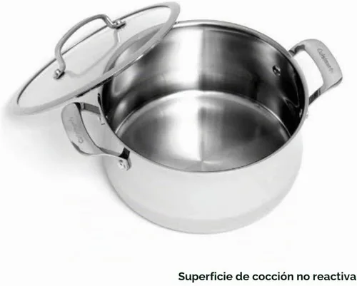 Vista 2 de Cuisinart Contour Acero inoxidable de 6 cuartos de galón Cacerola con cubierta de vidrio