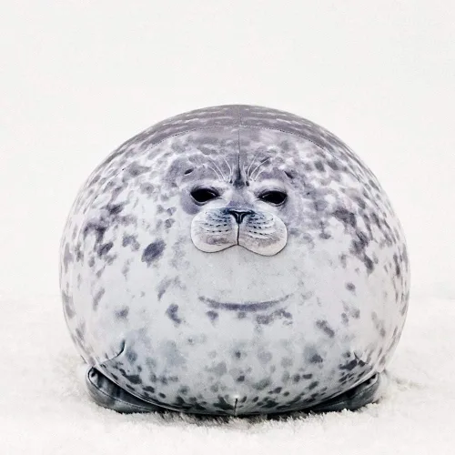 Vista 3 de MerryXD Chubby Blob Seal Pillow - Almohada de peluche de algodón rellena con diseño de animales del océano, pequeña (13.0 pulgadas)