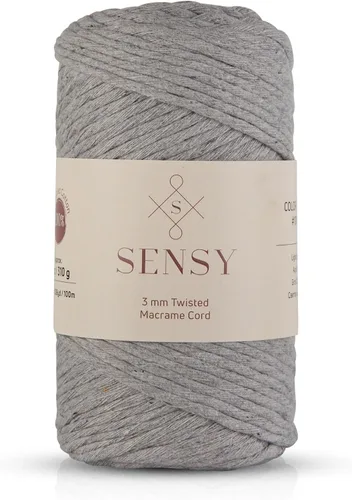 Vista 40 de Sensy - Cuerda de macramé prémium de 0.118 in, 109 yardas, 100% algodón, una hebra torcida, cuerda de macramé, hilo de algodón para macramé, hilo
