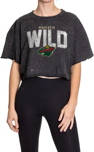 Vista 22 de Calhoun NHL Surf & Skate Camiseta de mujer de corte amplio con hombros caídos y lavado ácido