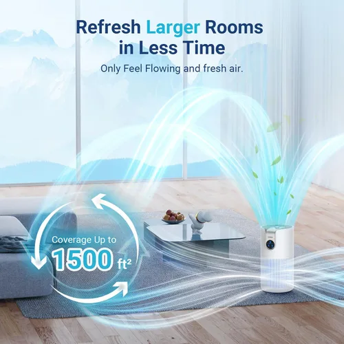 Vista 7 de Paquete de 2, purificadores de aire para habitación grande del hogar con aromaterapia