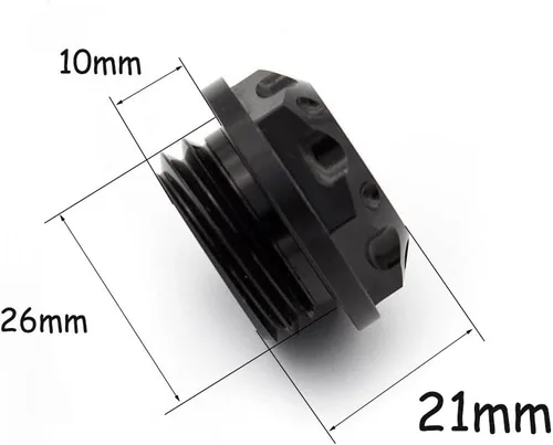Vista 7 de PROCNC Tapa de depósito de combustible de motocicleta de aluminio para Yamaha FZ6 FZ6R FZ1 YZFR6 YZFR6S YZFR1 FYZF R3 YZF600R YZF750 (negro)