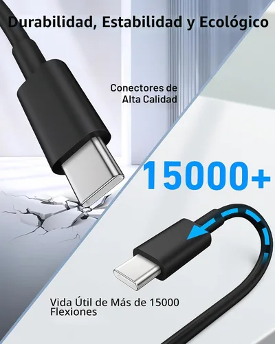 Vista 6 de Cable Carplay de coche para iPhone 17/17 Pro/Air/17e/16/15 Pro Max/Plus, 2 unidades USB A a USB C para CarPlay USBC, iPad, Galaxy, Pixel, accesorios
