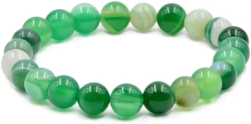 Vista 17 de AD Beads Pulsera elástica de cuentas redondas de piedras preciosas naturales, curación Reiki, 0.315 in Azul aguamarina