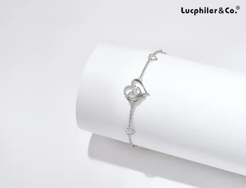 Vista 2 de Lucphiler & Co. Christmas Day Infinity, Interlocking Circle, Heart, Flower, 4 Leaf Clover Charm Anklet Gift, Adjustable Large Bracelet for Women