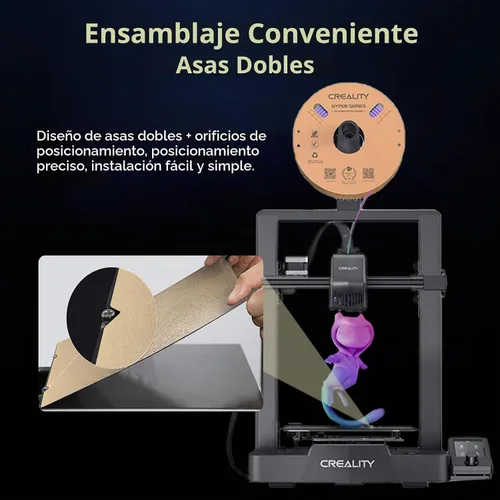 Vista 4 de Comgrow Ender 3 V3 KE PEI Hoja de acero primavera 235x235mm, cama térmica magnética flexible de hoja PEI texturizada, placa de construcción Ender 3