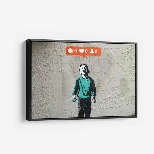 Vista 54 de Arte en lienzo de Banksy para pared, decoración del hogar, lienzo pre-estirado - varios tamaños