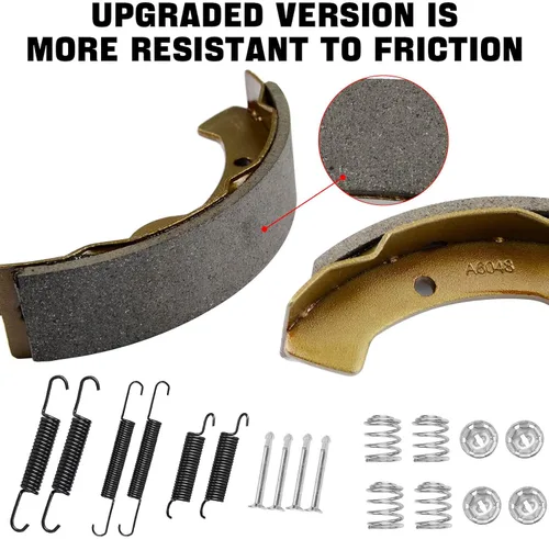 Vista 6 de EZGO Kit de mantenimiento de tambor de freno para 1997-2008 EZGO TXT eléctrico con carrito de golf, tambores de cubo de freno y zapatas de freno