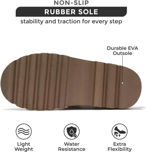 Vista 4 de Project Cloud Botas de nieve hasta el tobillo para mujer, botas de invierno de gamuza auténtica resistentes al agua con espuma viscoelástica y forro