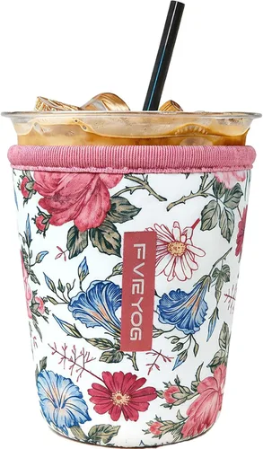 Vista 13 de Fundas de neopreno reutilizables aisladas para café helado, fundas para tazas de café helado, fundas para bebidas heladas y calientes