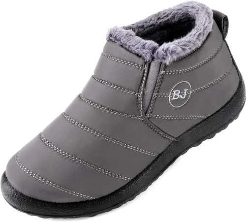 Vista 7 de VYKF Botas de nieve para mujer Botines de invierno cálidos con forro de piel antideslizantes Botas de tobillo para exteriores Botas cómodas