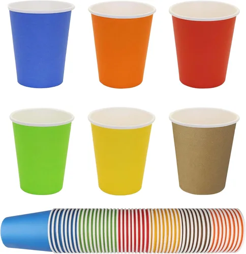 Vista 13 de Yes!Fresh Hot Party - Vasos de papel, 8 onzas, 50 unidades, varios colores (azul)