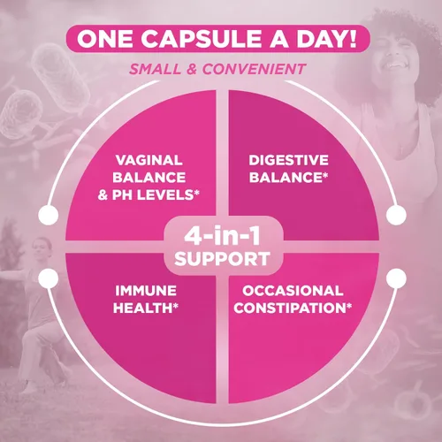 Vista 3 de Vital Planet - Vital Flora Probiótico diario para mujer, 60 mil millones de UFC, 60 cepas diversas, 7 prebióticos orgánicos, apoyo vaginal e