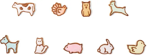 Vista 3 de Fox Run Mini cortadores de galletas de animales, 0.75 x 1.5 x 1 pulgadas, metálicos
