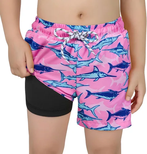 Vista 2 de Century Star Traje de baño para niños con forro de compresión, traje de baño para niños, traje de baño para niños, traje de baño para playa