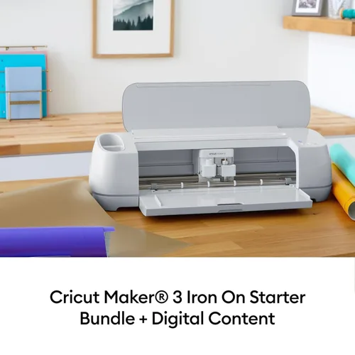 Vista 2 de Máquina de corte inteligente Cricut Maker 3 Paquete básico de inicio con planchado