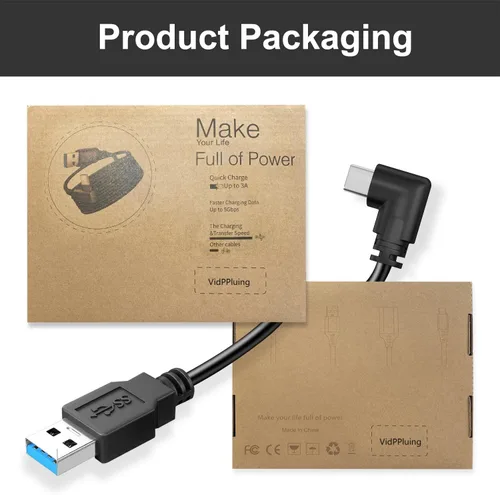 Vista 7 de VidPPluing Cable Link de 16 pies, cable USB C para MetaOculus Quest 2 y PCSteam VR y más, transferencia de datos de alta velocidad y carga rápida