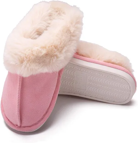 Vista 2 de Pantuflas de felpa gruesa y antideslizante para interiores de otoño e invierno para hombres y mujeres del mismo