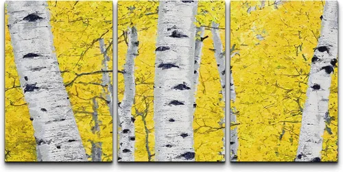 Vista 189 de wall26 Lienzo enmarcado para pared, juego de arte de acuarela pastel, paisaje rural, ilustraciones con formas abstractas, arte moderno, decorativo