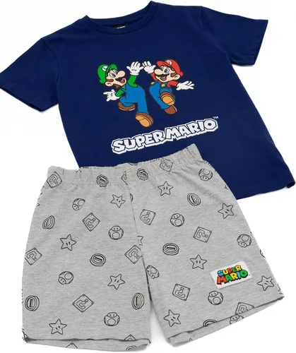 Vista 3 de SUPER MARIO Nintendo Pyjamas - Pijama corto para niños Luigi azul o rojo