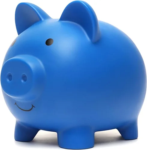 Vista 8 de Lindo Banco de Ahorro en Forma de Cerdo, Banco de Monedas para Niños y Niñas, Banco de Dinero de Plástico a Prueba de Rompimiento para Niños, Tarro