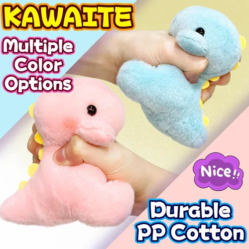 Vista 2 de Animales de peluche de dinosaurio para niñas y niños, mini llaveros de peluche para niños, juguete de peluche de dinosaurios, lindo animal