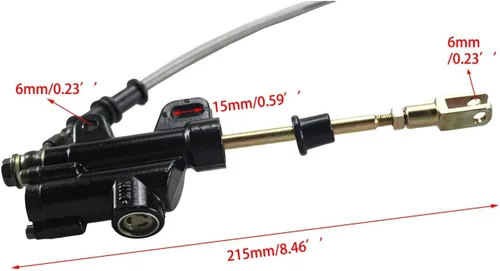 Vista 2 de PRO BAT Pinza de freno hidráulico de disco trasero de 0.472 in/0.47 pulgadas + rotor de freno de disco de 7.48 pulgadas + pastilla de freno