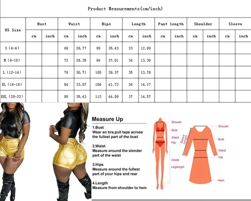 Vista 5 de Adogirl Pantalones cortos de piel sintética para mujer con bolsillos