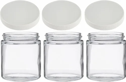 Vista 11 de JARMING COLLECTIONS Frascos de vidrio Mason de 16 onzas con tapas de plástico sin BPA – Frascos Mason de boca regular para beber y almacenar