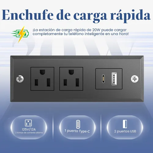 Vista 3 de Lifezone Base de cama Queen con cabecera de almacenamiento de 2 niveles, base de cama de plataforma de metal con 4 cajones de almacenamiento, Marrón