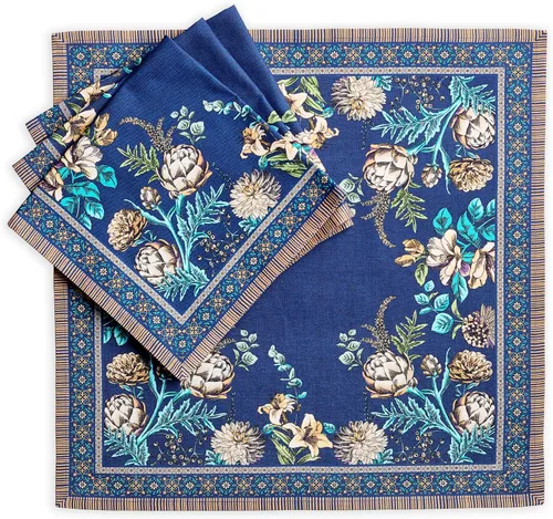 Vista 173 de Maison d' Hermine Juego de 4 servilletas de tela 100% algodón, suaves y duraderas, servilletas cuadradas reutilizables para uso diario, lavables