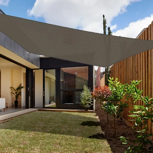 Vista 7 de Coarbor 8'x8' Toldo parasol para exteriores, toldo rectangular resistente para dar sombra a patio, jardín, deck, fondo de jardín, marrón