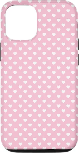 Vista 28 de Hearts Pattern Light Pink White Valentine Case for iPhone 17