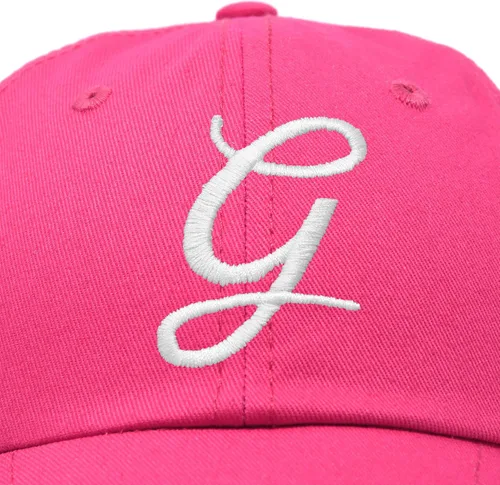 Vista 2 de DALIX Gorra de béisbol con letra G para mujer, monograma, bordado cursivo