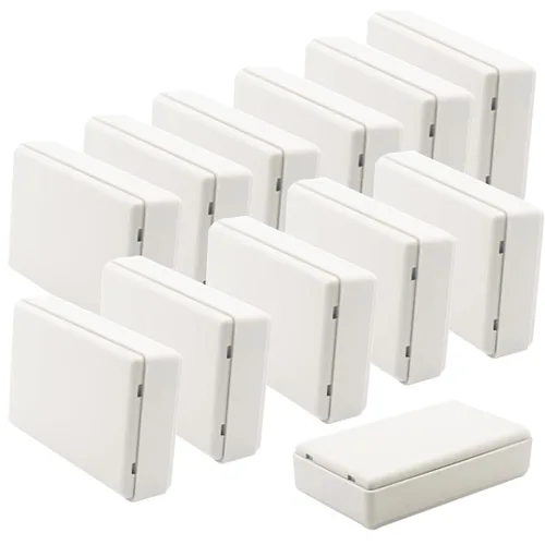 Vista 24 de Zulkit 12 cajas de proyecto de plástico ABS para proyectos eléctricos, caja de conexiones pequeña, color blanco, 2.17 x 1.28 x 0.79 pulgadas