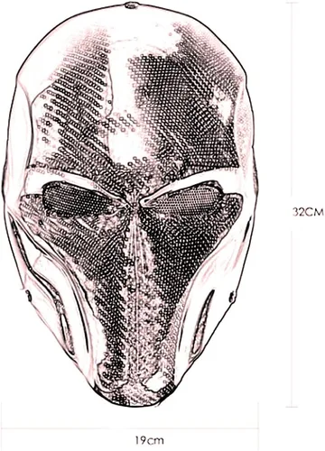 Vista 4 de Máscara de fibra de carbono 100% Cómics Cosplay Props Deathstroke Terminator Casco Máscara Caza