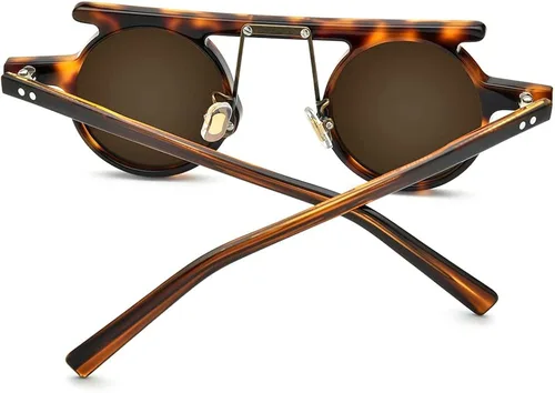 Vista 6 de HEPIDEM Acetate - Gafas de sol polarizadas redondas retro vintage para mujer UV400 con protección UV 9188T