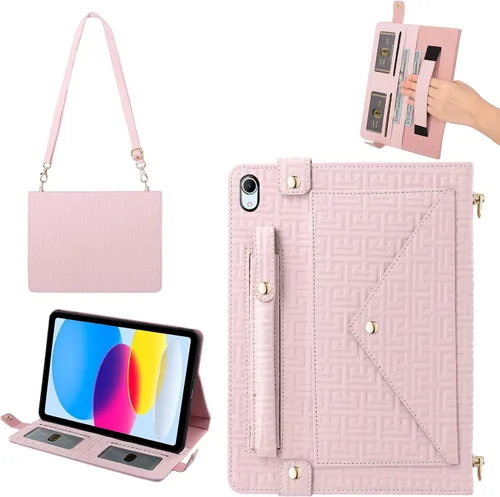 Vista 12 de Funda tipo bolso para iPad mini de 5ª/4ª/3ª/2ª/1ª generación de 7.9 pulgadas, Techcircle funda ligera tipo folio con soporte bandolera con billetera