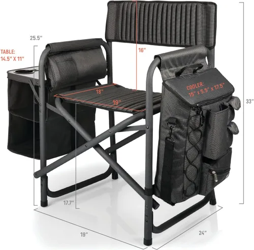Vista 3 de PICNIC TIME NFL NFL Fusion - Silla de campamento unisex para adultos, con mesa auxiliar y enfriador suave, silla de playa para adultos, silla