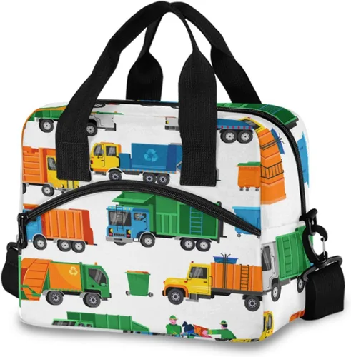 Vista 23 de Bolsas de almuerzo coloridas de conciencia sobre el autismo para mujeres y hombres, lonchera aislada reutilizable, correas de hombro ajustables