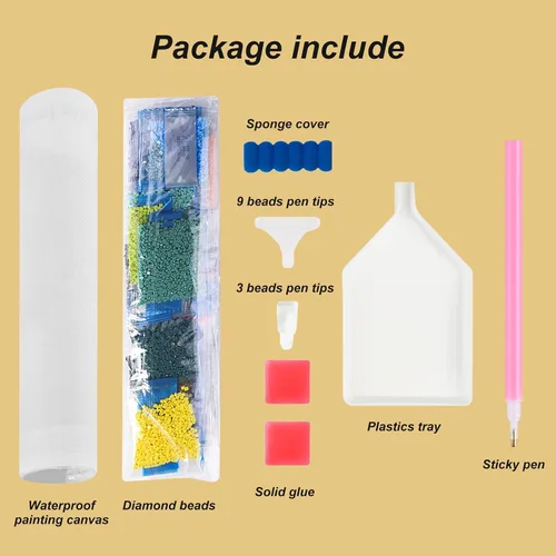 Vista 5 de Acudotr Kits de pintura de diamantes para adultos, kits de arte de diamantes 5D para principiantes, kits de pintura de diamantes de taladro completo