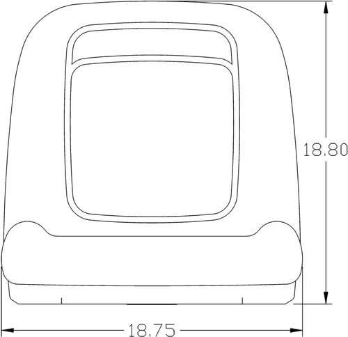 Vista 7 de Asiento de vinilo amarillo para John Deere 5105 y 5205 - Reemplaza el número de pieza de John Deere #RE72933
