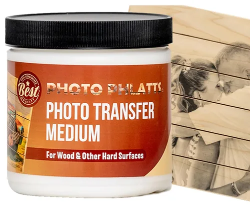 Vista 8 de Gel medio de transferencia de fotos para transferir fotos a madera y otras superficies duras. Solución de secado transparente prémium para obtener