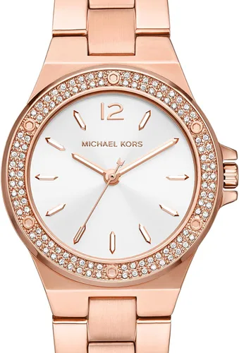 Vista 4 de Michael Kors Lennox- Reloj de acero inoxidable con tres manecillas