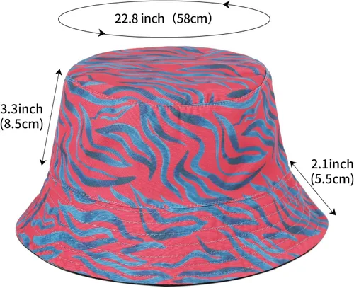 Vista 5 de HH HOFNEN Sombrero de pescador de doble cara para verano, playa, sombrero de sol para viajes, gorra de pescador con cuerdas para mujeres y hombres