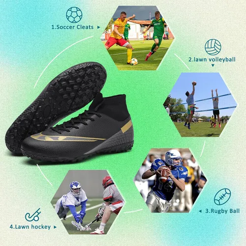Vista 7 de Soccer Cleats Mens Women Outdoor Soccer Shoes for Big Boy AGFG