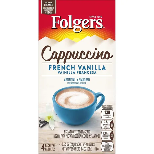 Vista 15 de Folgers Café instantáneo con sabor a vainilla francesa, 16 onzas (paquete de 6)