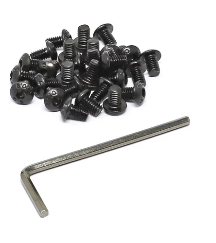 Vista 13 de iexcell 100 piezas de rosca M2.0.197 x 0.157 in paso de 0.018 in de acero aleado 10.9 grado hexagonal cabeza botón cabeza tornillo tornillo kit