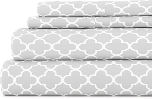 Vista 17 de Linen Market Juego de sábanas de 4 piezas tamaño matrimonial (gris claro cambray) – Duerme mejor que nunca con estas sábanas ultrasuaves y Cambray