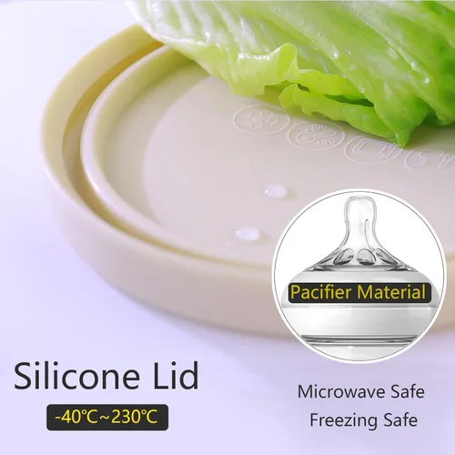 Vista 7 de Recipiente de vidrio de 16 onzas con tapa de silicona, recipiente de almacenamiento de alimentos de vidrio, transparente, recipientes